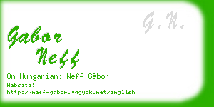 gabor neff business card